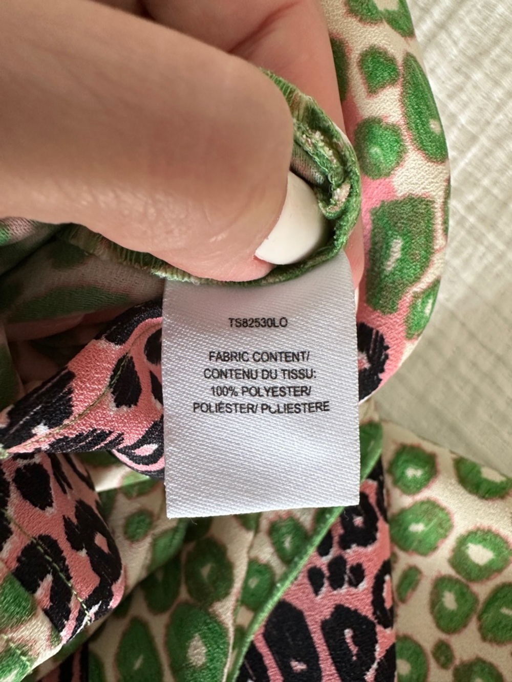 10 Crosby Derek Lam Green and Cream Printed Dress - Picture 7 of 7